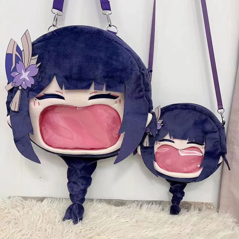 

Аниме Genshin Impact Beelzebul Косплей Аниме Прозрачный плюшевый рюкзак Сумки-мессенджеры Мультяшная сумка на плечо Подарок на Хэллоуин