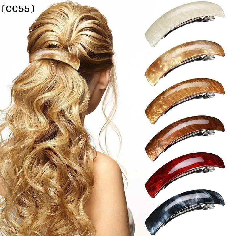 

6/10Pcs Beautiful French Hair Lines Simple Retro Classic Large Snap Barrettes Hair Accessories Large Hair Barrettes 〔CC55〕