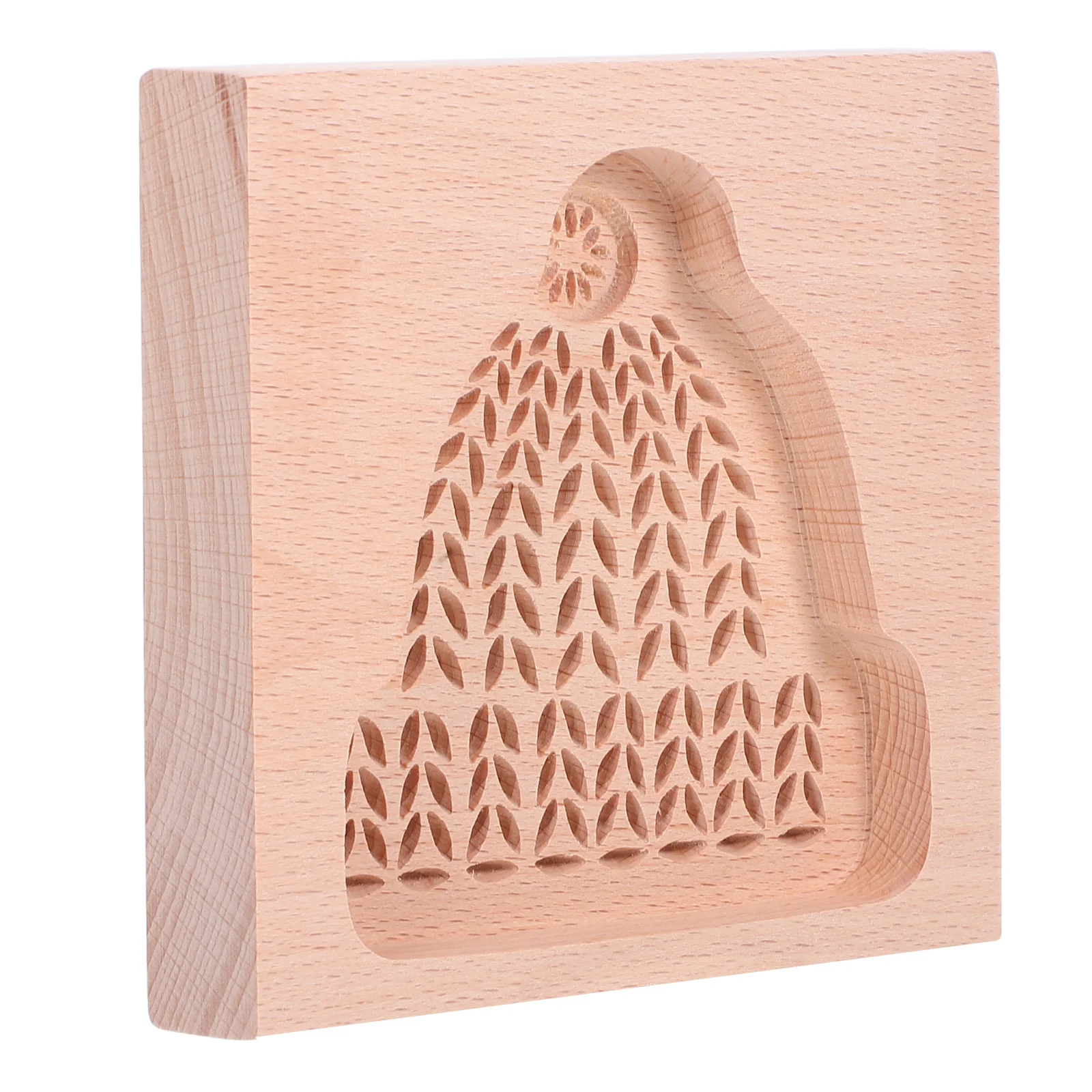 

Wood Cookie Mold Carved Christmas Hat Biscuit Mold Holiday Embossing Stamp DIY Baking Tools Cookie Cutter Christmas Baking Tools