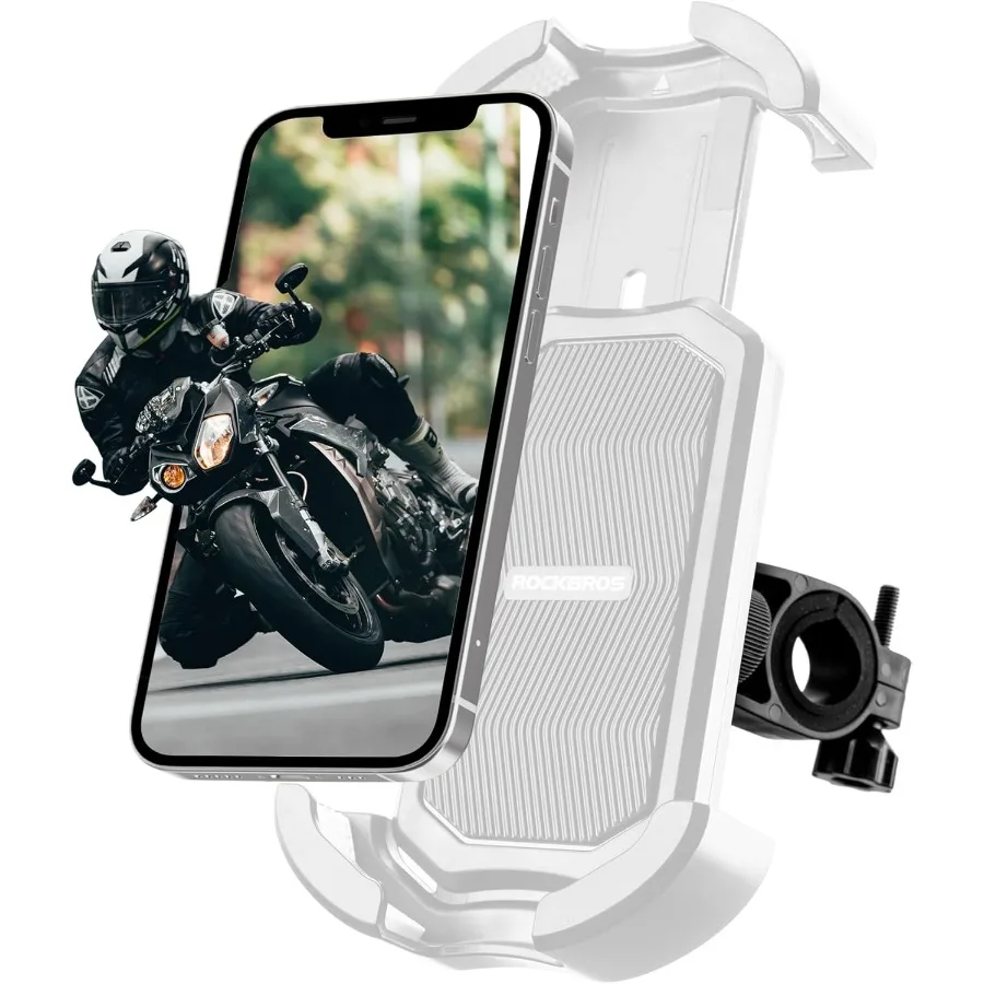 

Bike Phone Holder Motorcycle Phone Mount with Security Lock Shockproof Bicycle Phone Mount Adjustable Phone Holder for