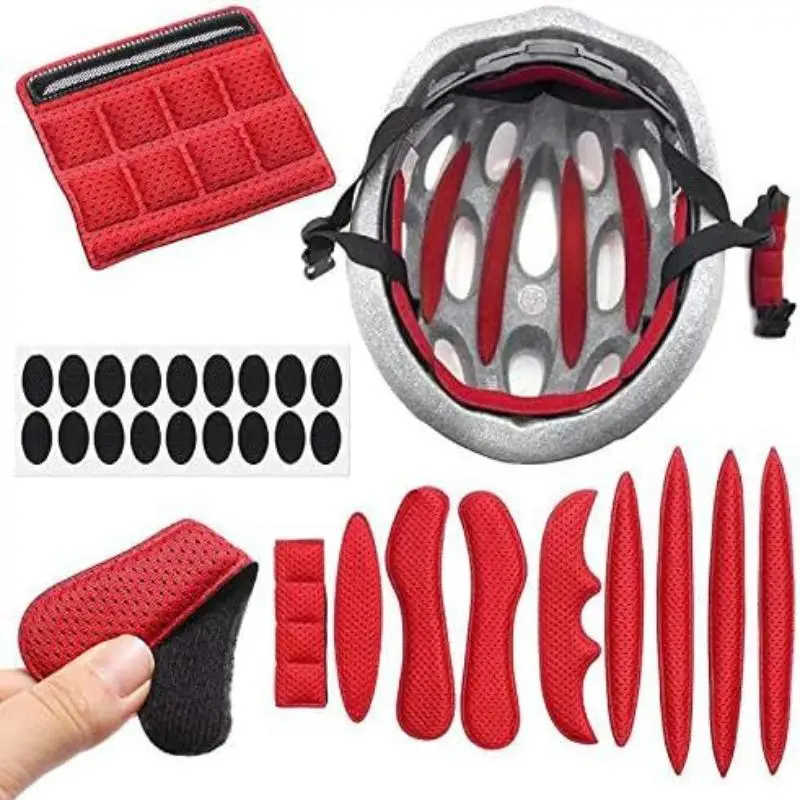 Afbeelding 3: textuur27pcs Helm Padding Kits Universele schuimpads Set voor kinderen en volwassenen Vervanging van spons voor veiligheidshelm voor gebruik in alle seizoenen
