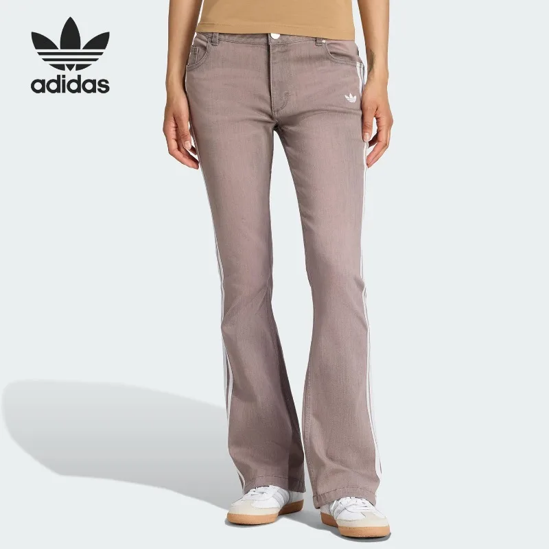 Adidas Clover Ladies Classic Denim Slim Fit Sports Trumpet Trousers KE9803
