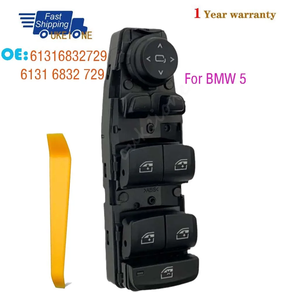 

6131 6832 729 For BMW 5 Series G30 G38 X3 X4 X6 X5 Master Driver Side Electric Power Window Switch Lifter Control Button Parts