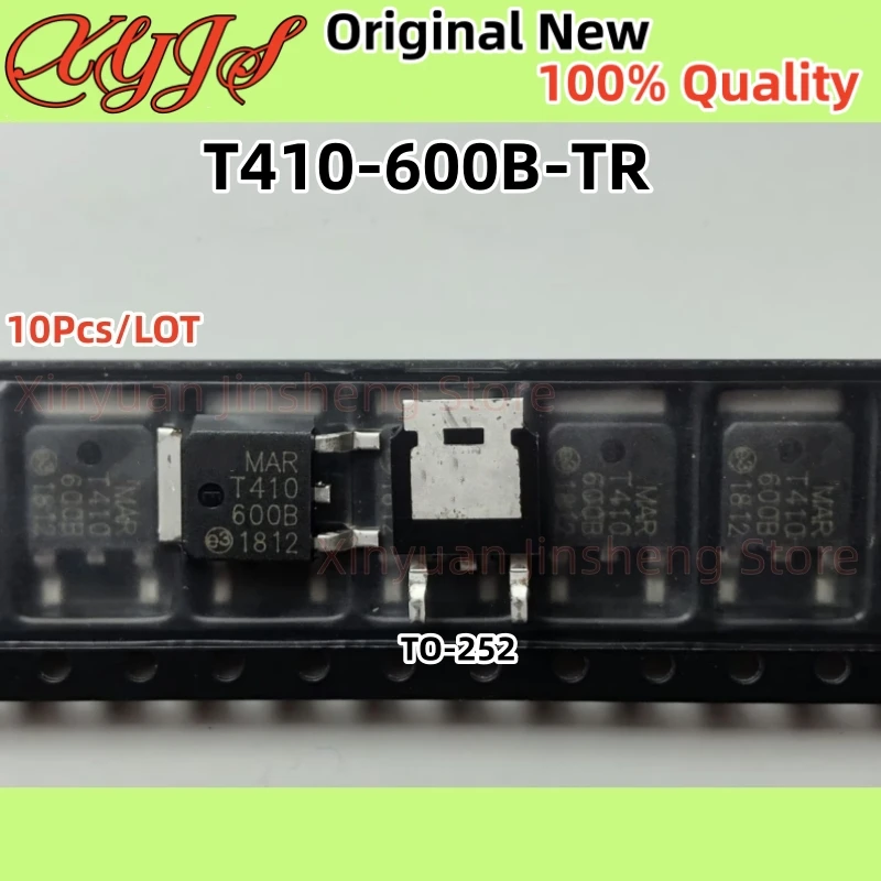 10PCS/LOT T410-600B-TR T410-600B T410600B T4 1060 T41060 T4-1060 TO-252 4A TRIACS  Original New 100% Quality