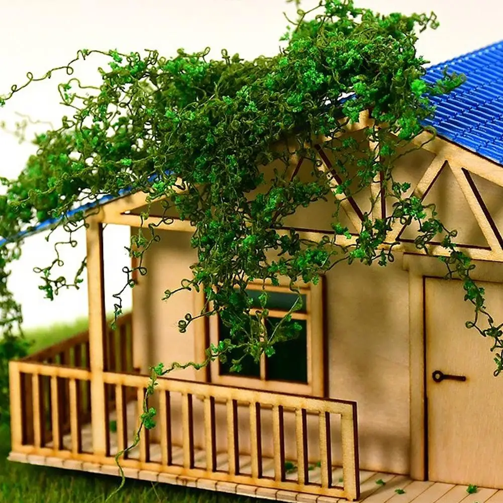 Simulation Miniature Cotton Thread Vine Leaves Model Materials Diy Micro Landscape Wall Plants Layout Accessory Diorama Kits