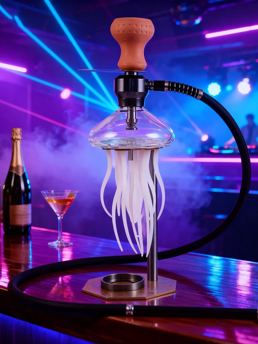 

New Medusa jellyfish hookah hookah accessories full set hookah bar KTV with lights
