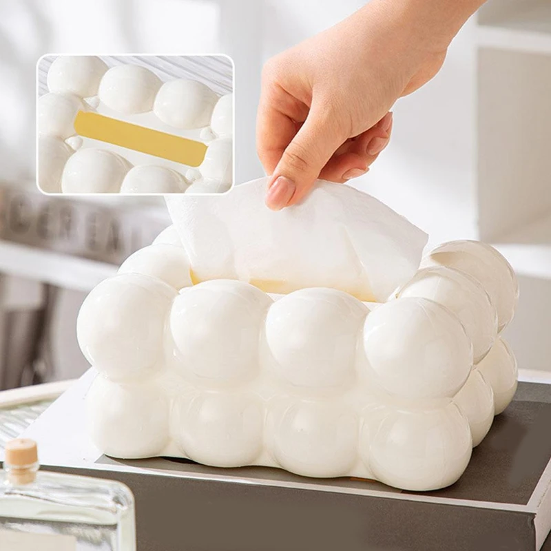 Bubble Shape Tissue Box Holder Living Room Tissue Case Cover Toilet Paper Dispenser Case Kitchen Napkin Holder Box