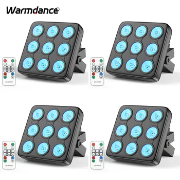 4個方形RGBW LED帕燈,舞檯效果燈光,DJ迪斯可派對燈光,適用於音樂會、婚禮、劇院、現場演出、酒吧、俱樂部等。 10 最佳銷售 LED秀 - №7