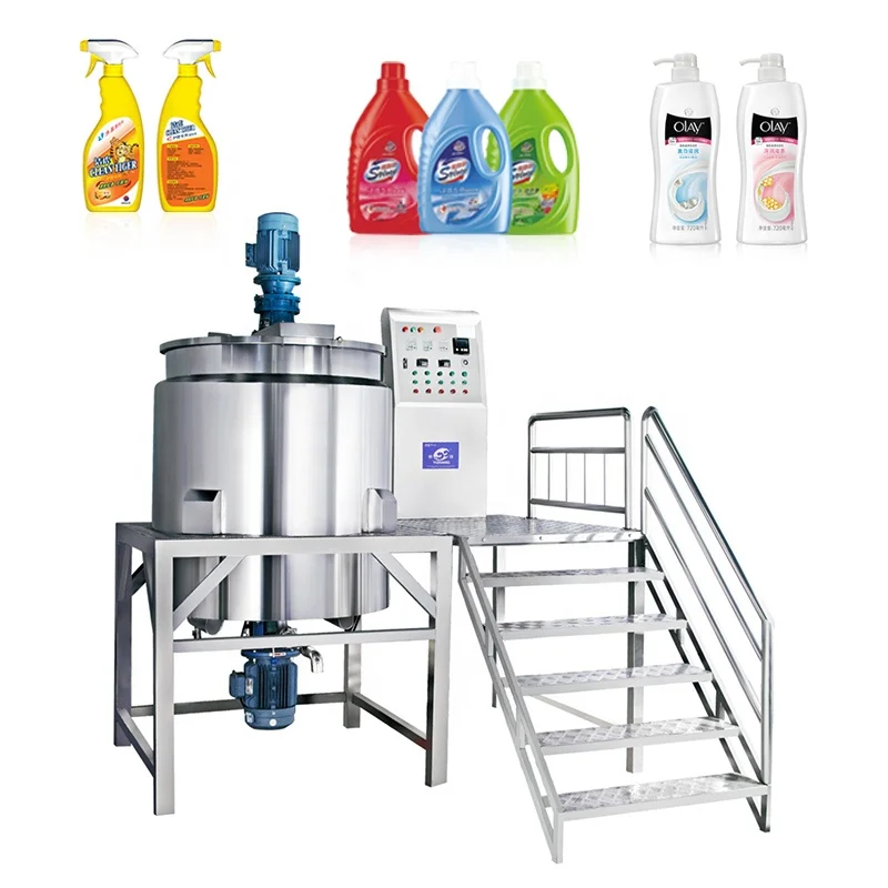 Mezclador de licuadora de acero inoxidable, tanques de mezcla industriales, jabón líquido, champú, detergente, máquina para hacer