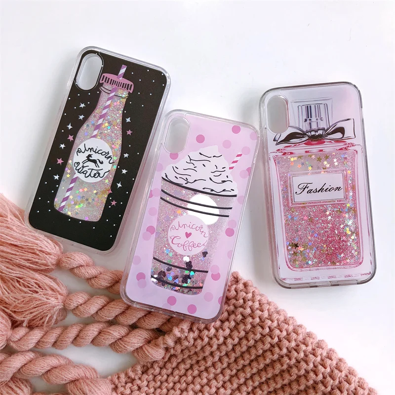 Nail Polish Perfume Bottle For Xiaomi 9T 10T 10S 10i 11X 11T 11i 12T 12X 13 Lite 14 Pro Case Shiny Liquid Quicksand Shiny Cover