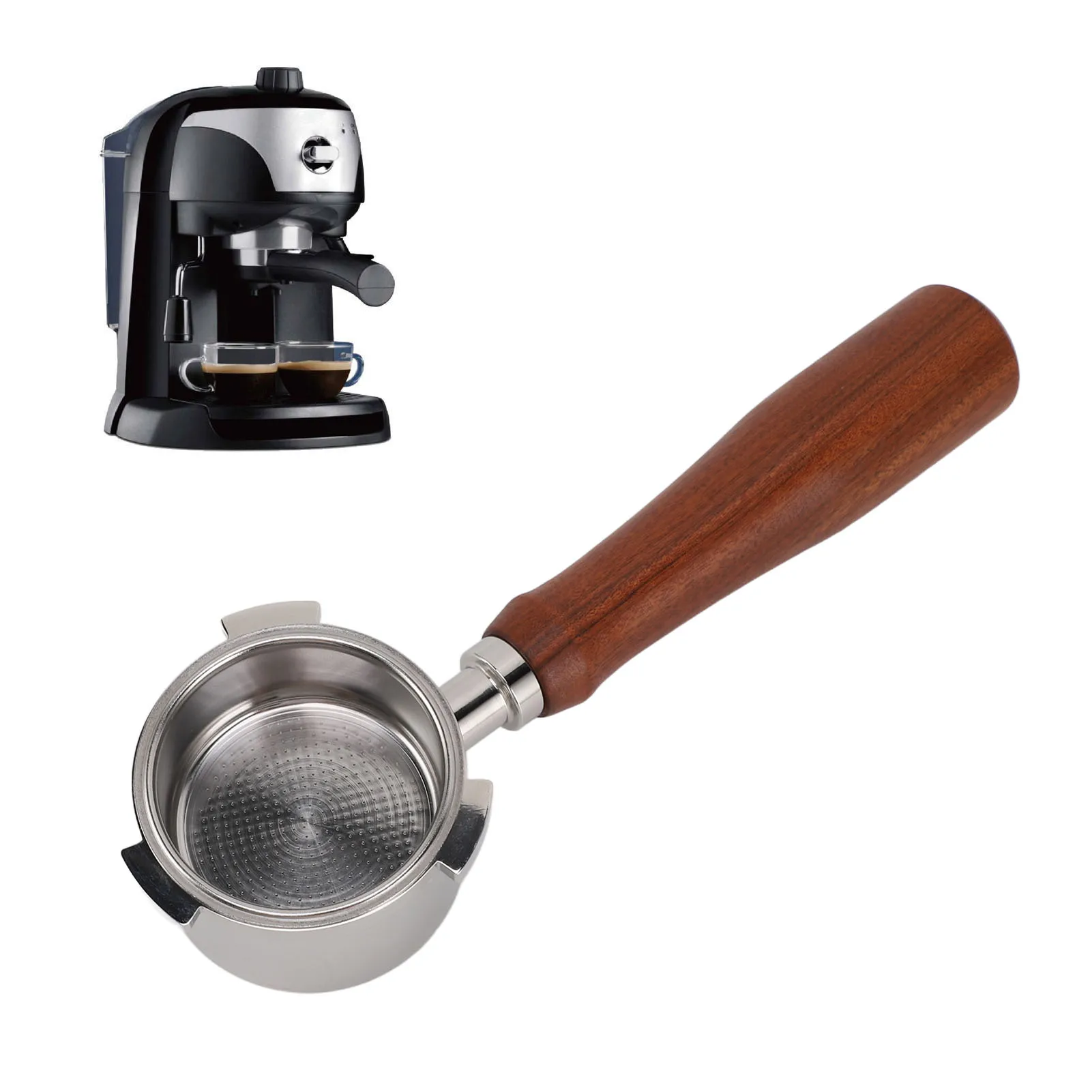 

51 мм бездонный портафильтр, кофемашина, портафильтр из нержавеющей стали, 3 уши, бездонный портафильтр для Delonghi