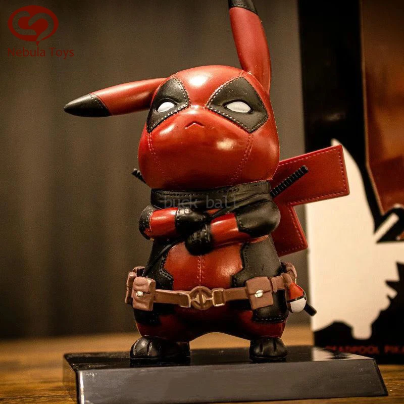 

Pikachu Cos Deadpool Figure Q-Version Pikachu Action Figures Statue Model Desk Decoration Collection Dolls Toys Chrismas Gift