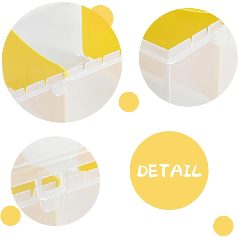 Compartment Photocards Storage Box Transparent Stickers Card Holder Desk Storage Organizer Classification Box Stationery