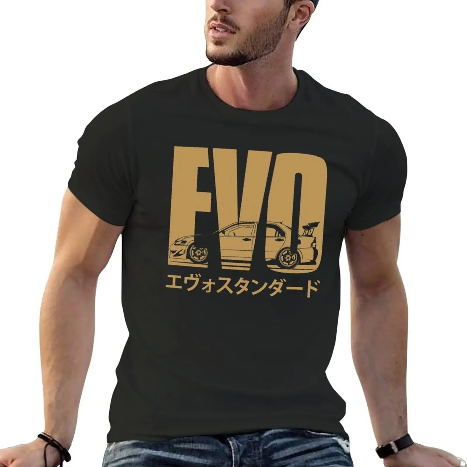 

Evo!!! Gold Edition!!! T-Shirt custom t shirt oversized blue archive kawaii clothes Men's clothing