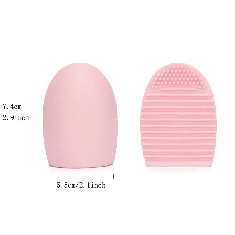 Silicone Makeup Brush Cleaner Cosmetic Cleaning Scrubber Egg Shape Mat Finger Glove Cleaning Pad Makeup Cleaning Tool