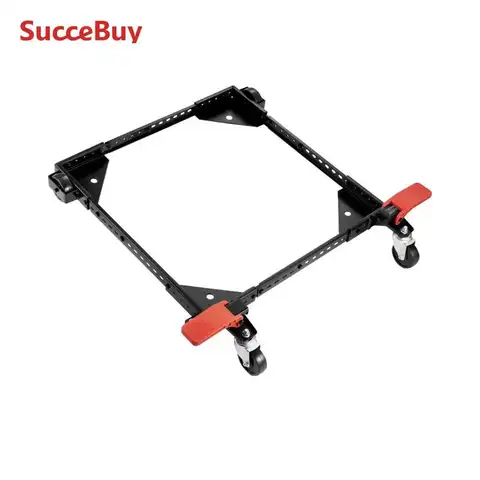 SucceBuy 500 lbs Adjustable Universal Washing Machine Stand Refrigerator Base Mount with Swivel Wheels Mobile Base for Equipment