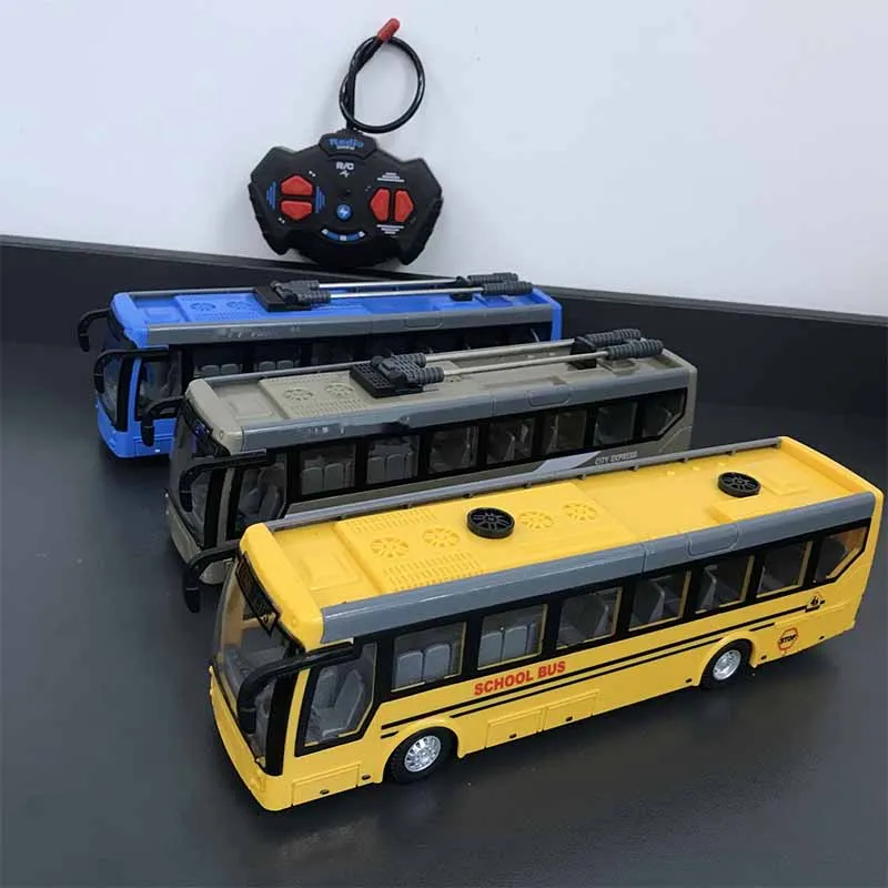 Telecomando auto telecomando Bus con luci 1:48 scuolabus Bus Tour Bus simulazione scuola auto giocattolo auto regalo ragazzo