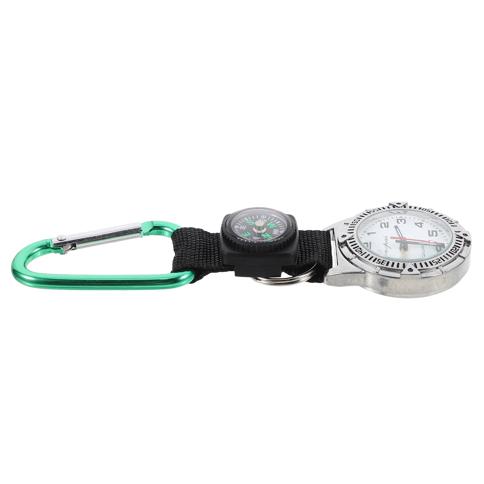 Mountaineering Watch Carabiner Compass Clip Digital Care Clip-on Nurse Pocket Watches for Men