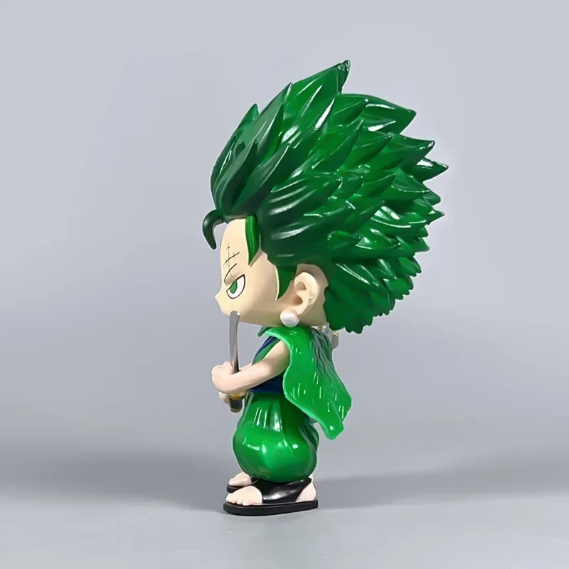 أحدث قطعة واحدة أنيمي الشكل Q-النسخة رورونوا زورو لطيف سيارة الديكور دمية شكل جديد عمل نموذج لجسم تحصيل الاطفال اللعب #4