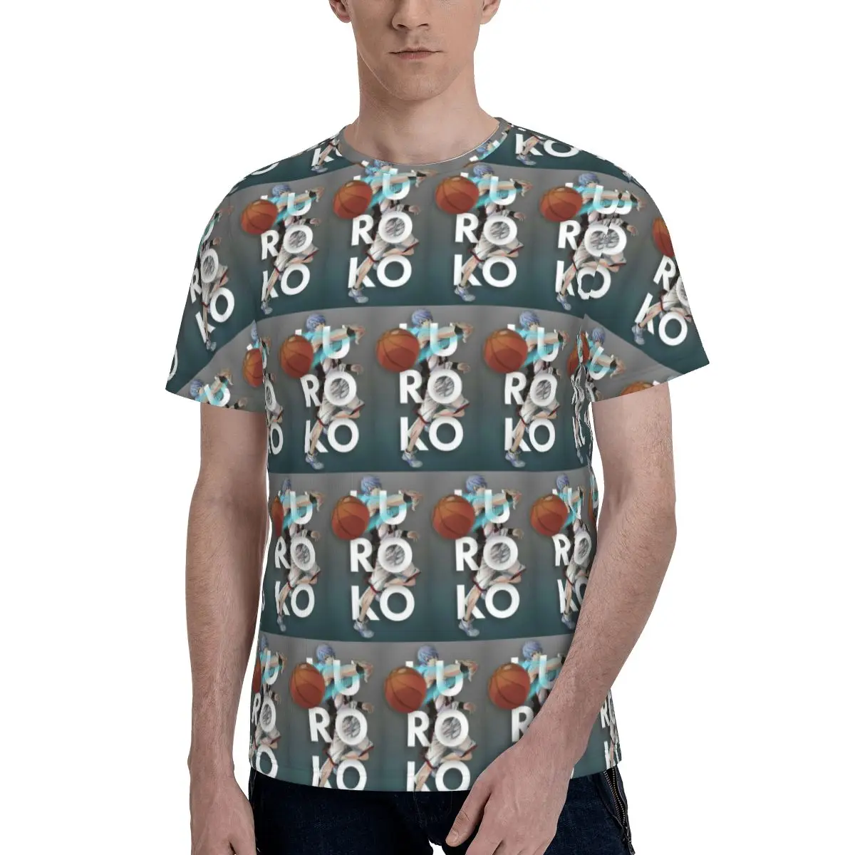 Basketball Kuroko No Basket Anime T-Shirt for Men Cotton T Shirts Men's Short Sleeve O-Neck Summer Clothes Tops