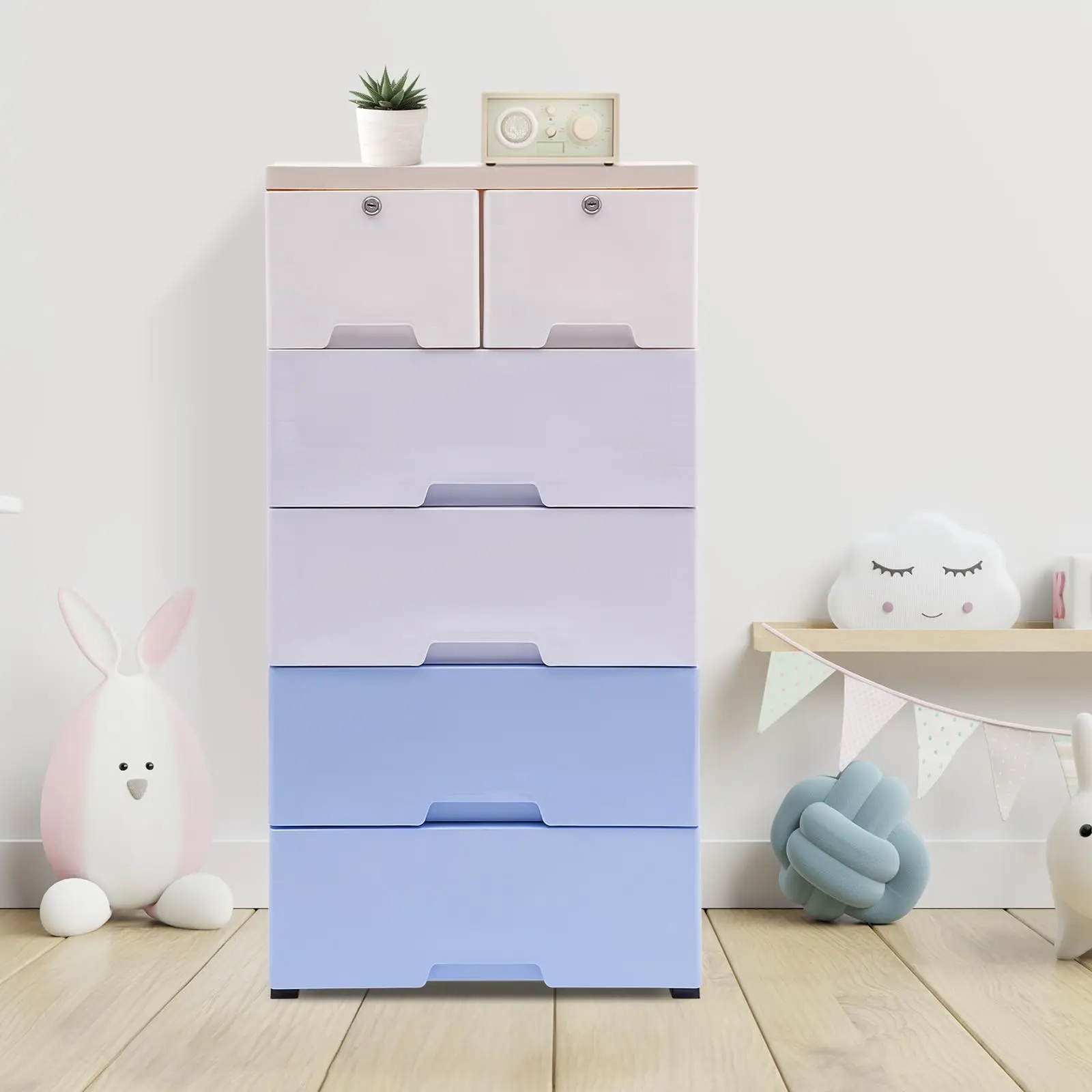 Комод для спальни с 6 ящиками, шкаф для хранения вещей, органайзер для одежды с пластиковыми ящиками, комод, кабина для хранения большой емкости