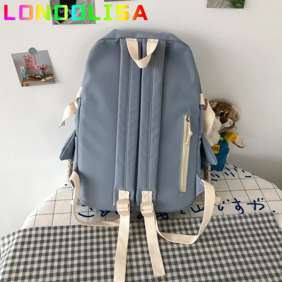 Preppy Sac Backpack Women Bagpack Waterproof Candy Colors Backpacks Fancy High School Bags for Teenage Girl Cute Travel Rucksack