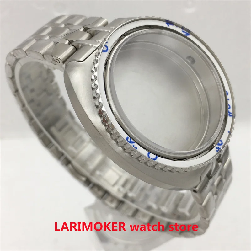 Caja de acero inoxidable para reloj de 43MM para hombre, caja de movimiento adecuada para NH35/NH36, accesorios de reloj, caja de acero inoxidable