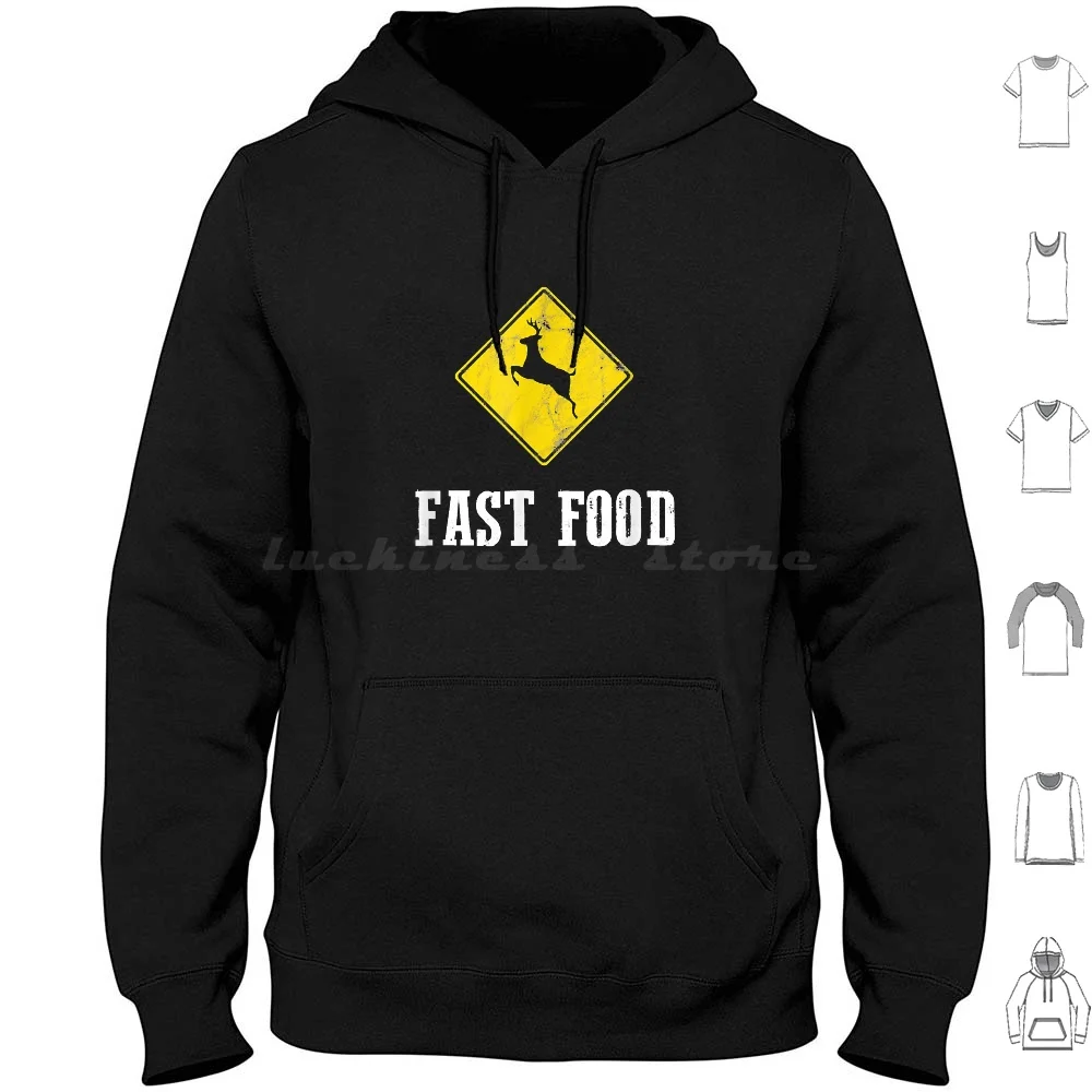 

Whitetail Buck Funny Deer Hunting Season Fast Food Hunter Hoodies Long Sleeve Whitetail Buck Funny Deer Hunting Season