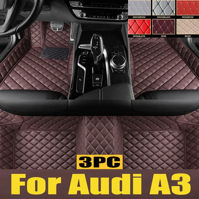 

TPE Custom Car Floor Mats For Audi A3 2014 2015 2016 2017 2018 2019 2020 Waterproof Carpet Auto Interior trunk mat