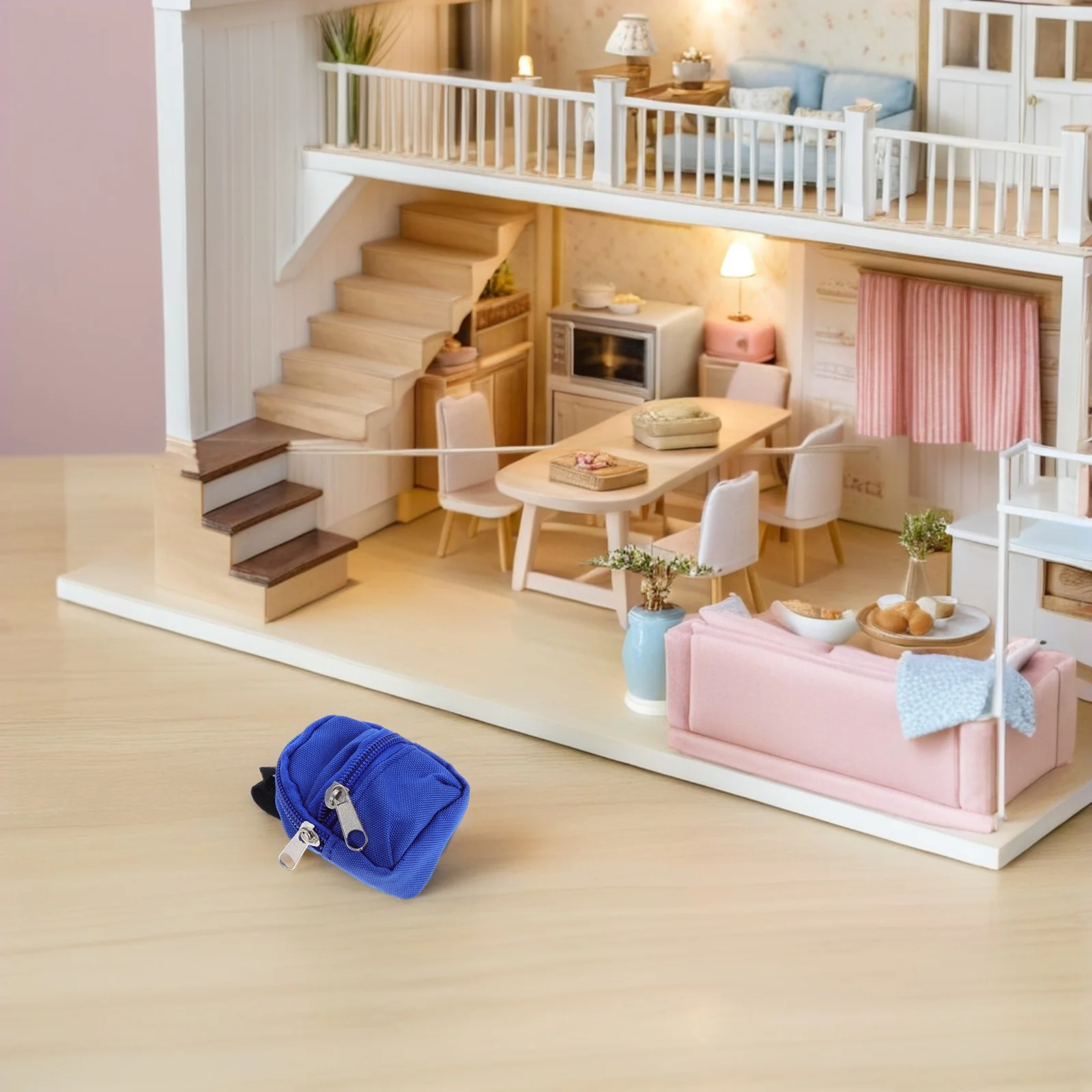 10-delige schattige mini-rugzakset voor kinderen Rollenspel Gebruik Heldere kleuren en prints Functionele sluiting voor accessoireopslag