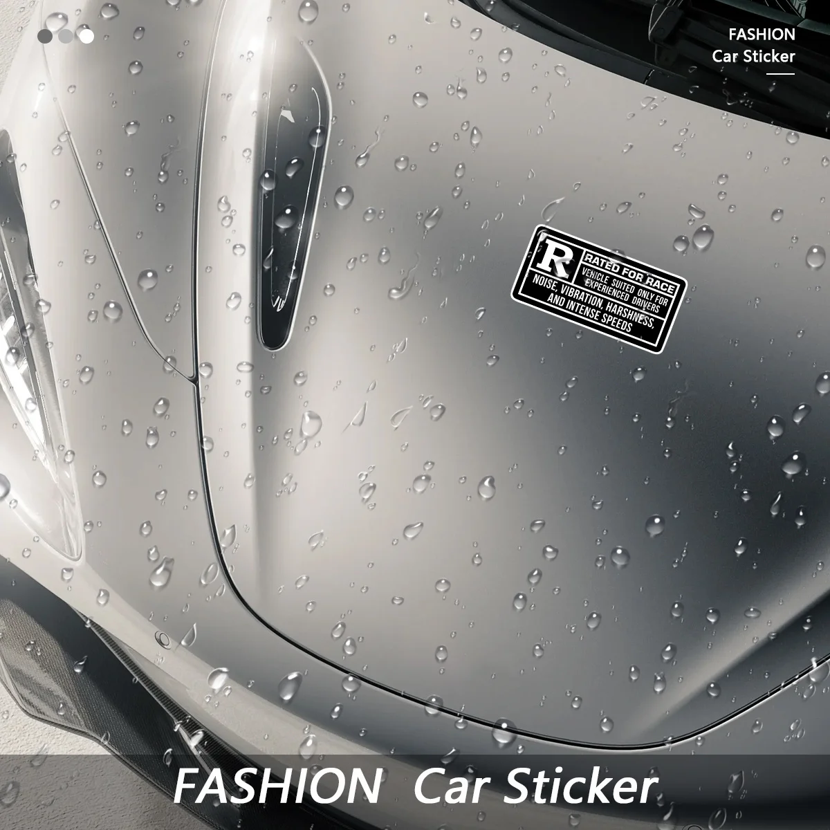 Racing - Themed "R Rated" Sticker, For Phone Case, Water Bottle, Notebook, Cool Decor for Motorsport Lovers