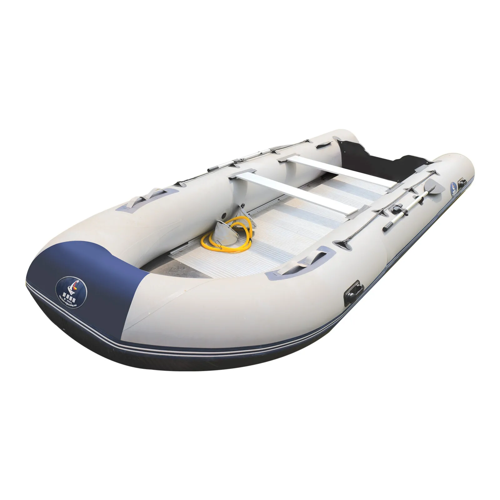 Marine 3.3-meter Aluminum Alloy Bottom Inflatable Assault Boat Rubber Boat Thickened PVC Material Portable Fishing Boat