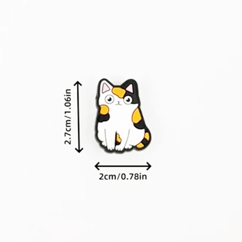 20pcs Cute Cats Shoe Charms Accessories Orange Black Cat Shoe Decoration Claw Fish Bone Clog Pin for Women Grils Gift