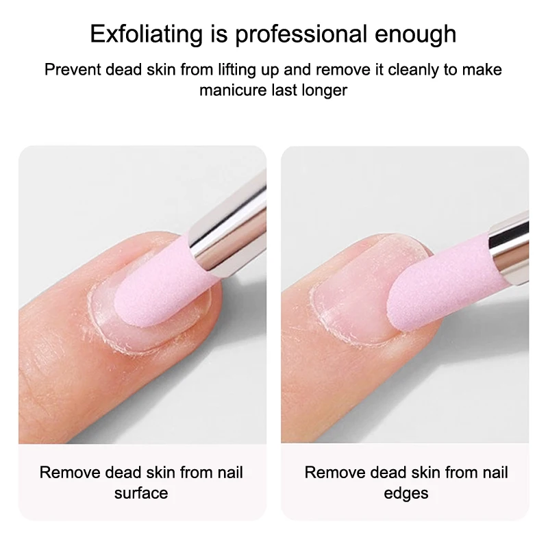 1/2 Stuks Quartz Steen Scrub Nagelvijl Staven Cuticle Remover Dode Huid Remover Pen Lichtgewicht Draagbare Handig gebruik Manicure Gereedschap