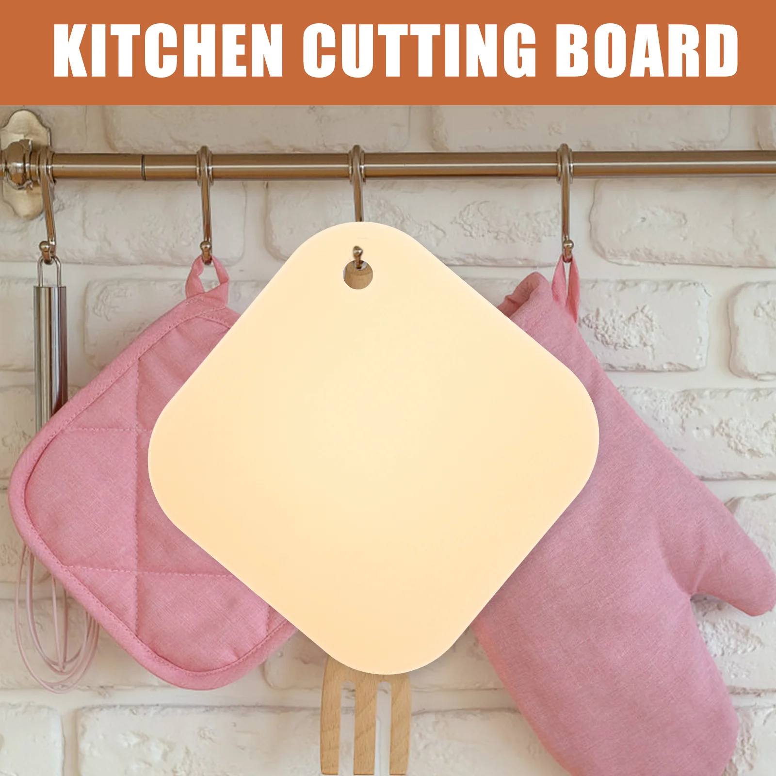 

Nonstick Antibacterial Cutting Board Smooth Edges Kitchen Chopping Board for Fruits Vegetables Meat Versatile Use Easy Clean