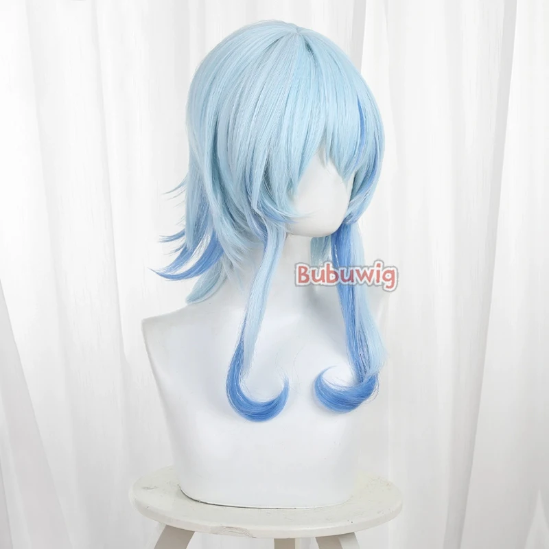 Bubuwig Synthetic Hair The Shorekeeper Cosplay Wigs Wuthering Waves The Shorekeeper 50cm Light Blue Mixed Cos Wig Heat Resistant