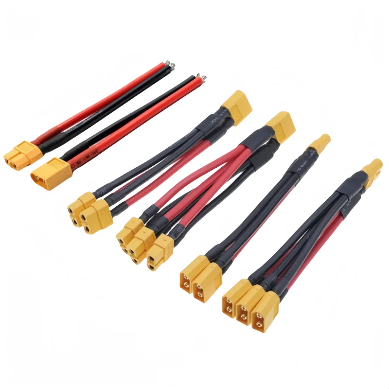 Silicon wire XT60 parallel battery connector male/female cable double extension Y splitter/RC battery motor with 3 way 14AWG