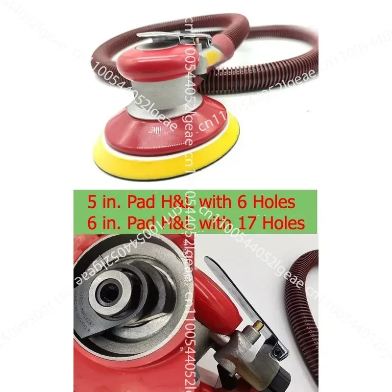 TY71136B Low Vibration 6 Inches. Random Track Air Sander H & L with 17 Built-in Air Regulators To Adjust Tool Speed