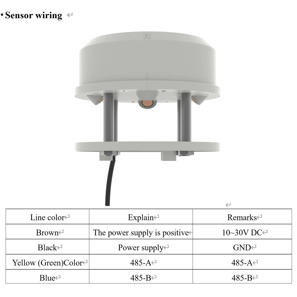 Ultrasonic Wind Speed Wind Direction Sensor 360-Degree Integrated Weather Station Transmitter Wind Speed Wind Direction Meter