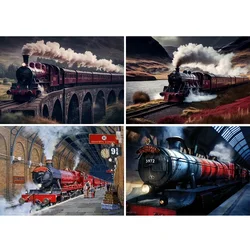 Steam Railway Diamond Painting Harris Express Train Poster for Children's Kid Room DIY Decor Mosaic Embroidery Cute Gifts 2023