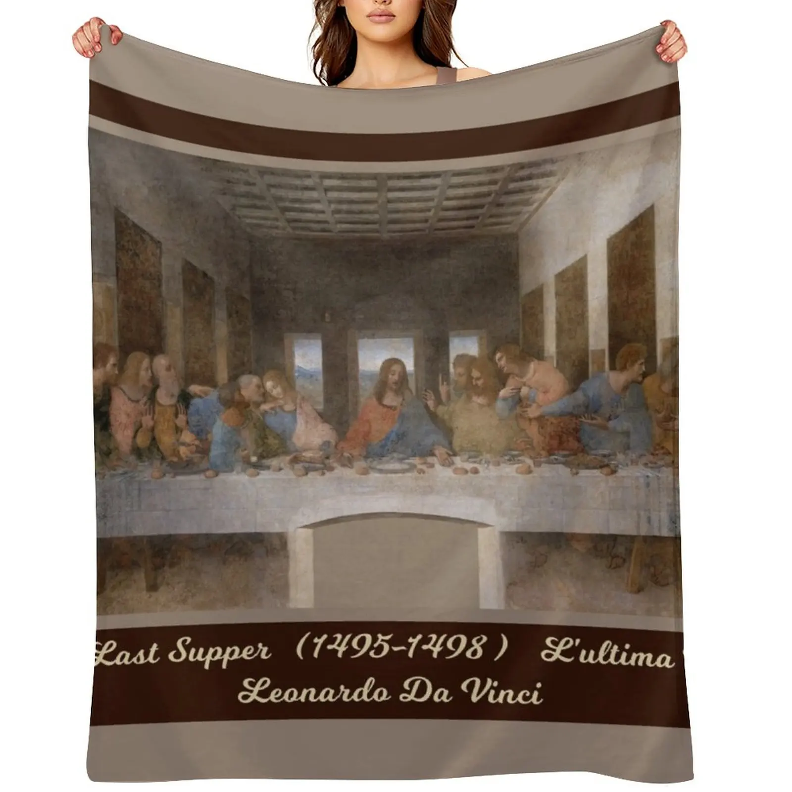 

The Last Supper By Da Vinci - Ultima Cena Throw Blanket Bed Heavy halloween cosplay anime Blankets