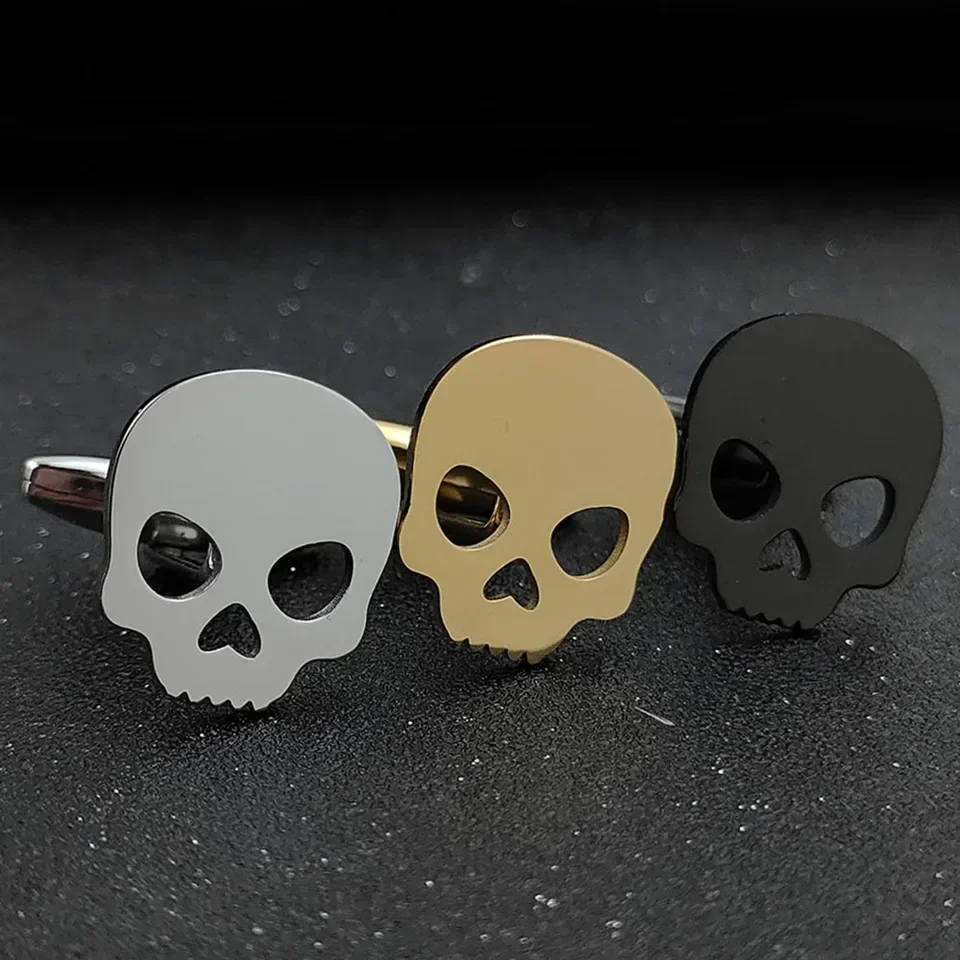 

Halloween Skull 18k Gold-plated Cufflinks, Personality Clothing Accessories, Light Luxury Jewelry for Everyday Life or Party