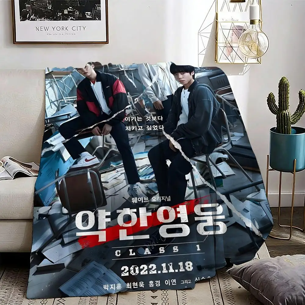 Korean drama Weak Hero Class 2 Throw Lightweight 240g Flannel Blanket Soft Skin-friendly for Summer Cooling