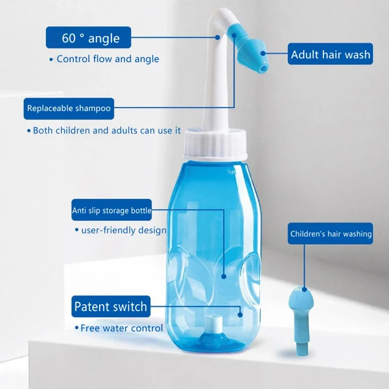 Pot de lavage du nez Portable de 300ml, pour adultes et enfants, nettoyeur de nez, irrigateurs nasaux, système de rinçage Nasal