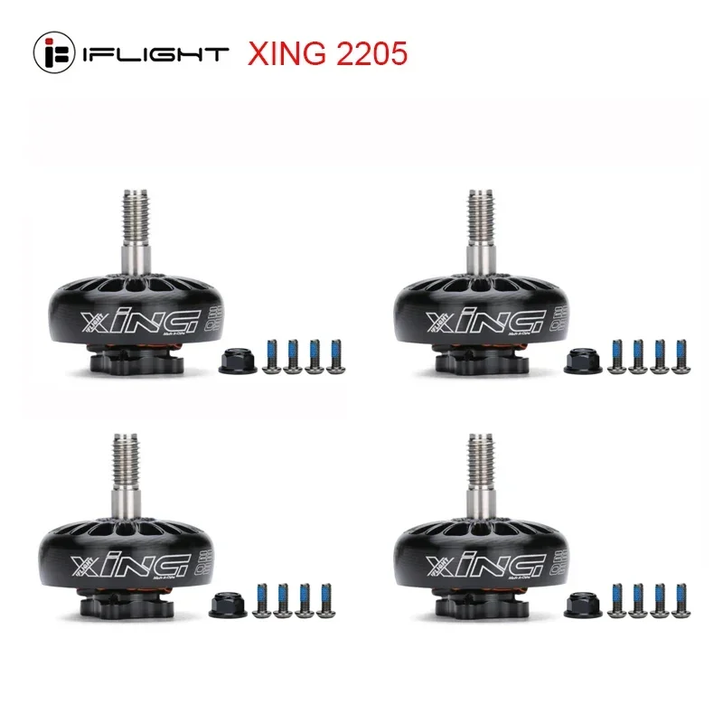 RoRuS4PCS IFlight XING 2205 2300KV / 3200KV / 2450KV 4-6S FPV NextGen Motor Black With 12*12mm/M2 Mounting Hole For FPV Parts