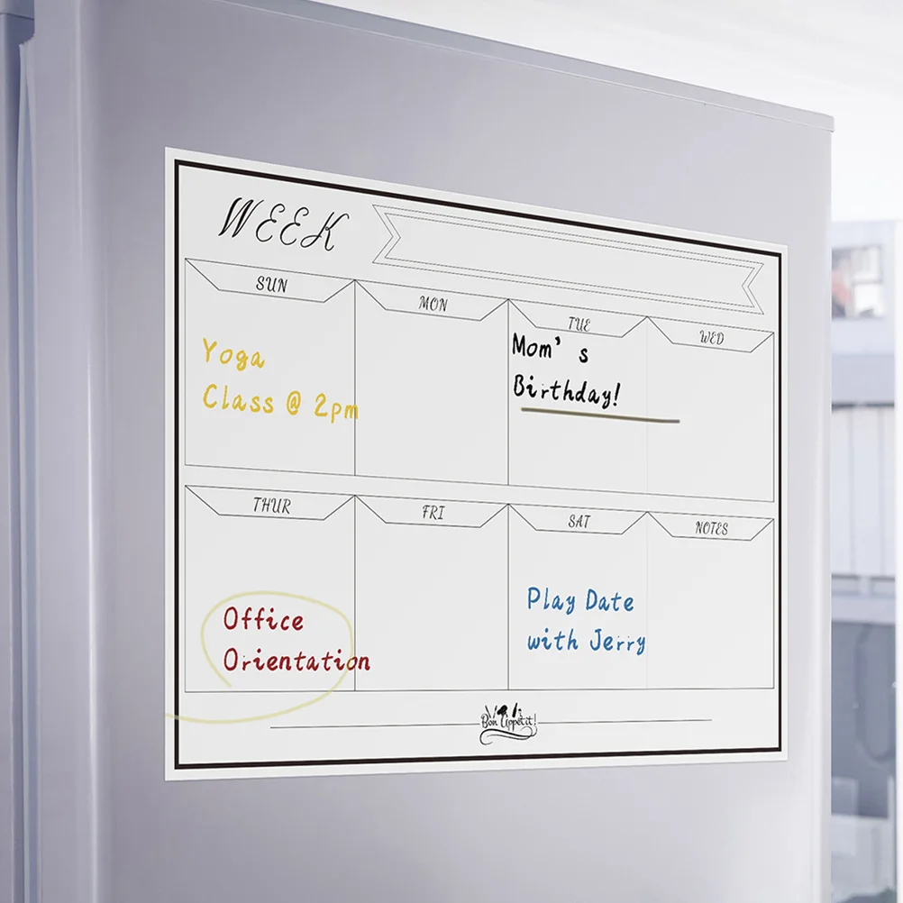 

Magnetic Planner Calendar Home Schedule Board Pet Whiteboard Film Weekly Monthly Plan Board Reusable To-Do List Notepad For