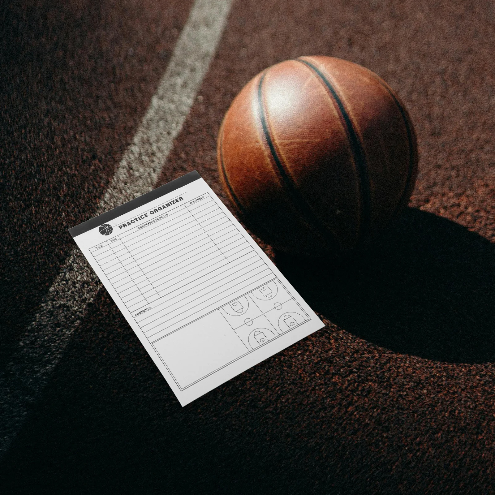 Libro de registro de baloncesto Libro de mantenimiento compacto Libro de puntuación de baloncesto duradero para datos de juegos y rendimiento del jugador