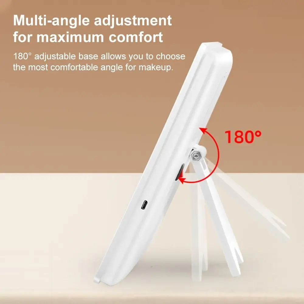 Intelligent Touch Make-upspiegel Opladen Opvouwbare Desktop Cosmetische Spiegel Helder met Standaard Make-upspiegel