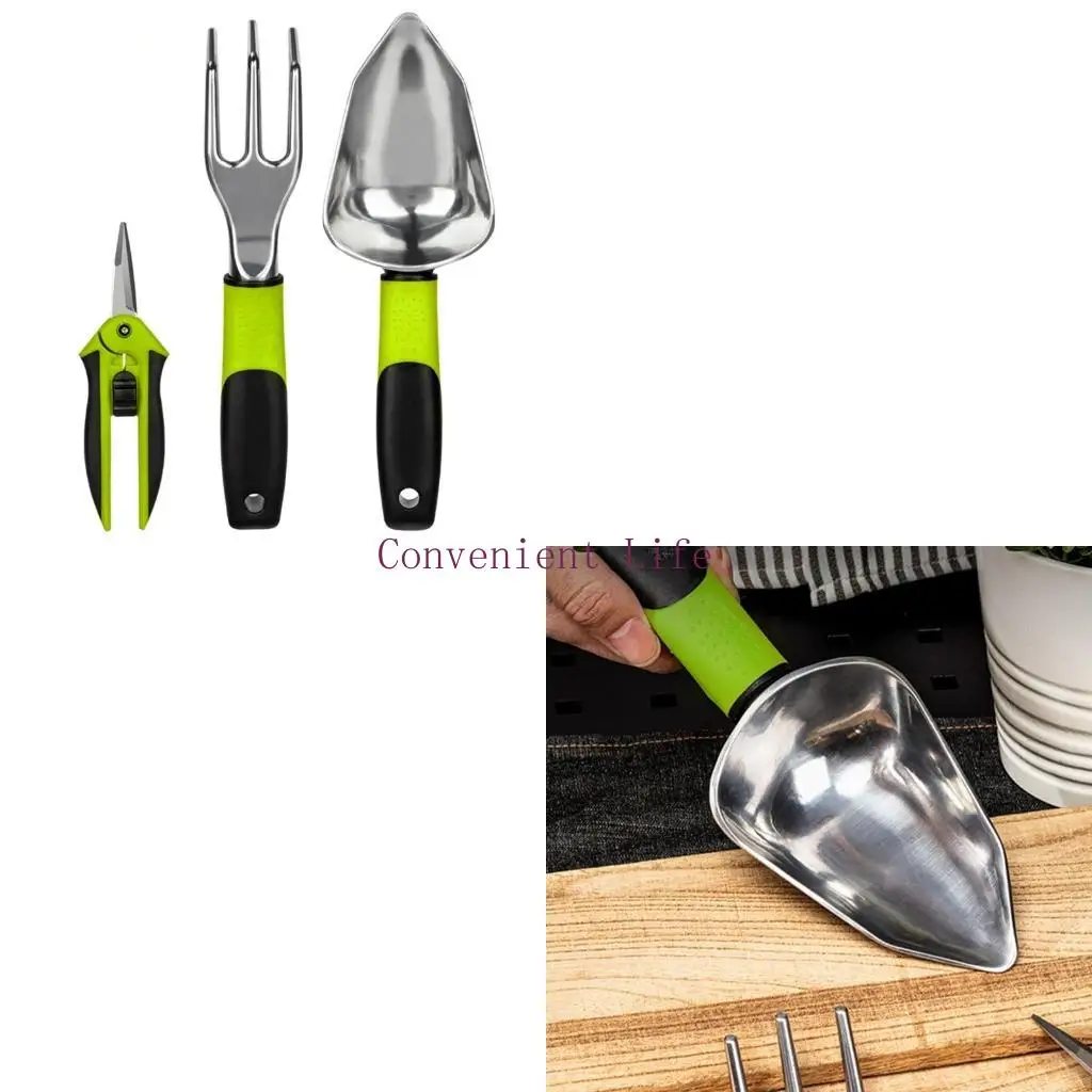 

L1EE Comfortable Plant Pots Tool Gardening Tool Set Quality Tool for Long Lasts Use Hand Rake Shovel Scissor