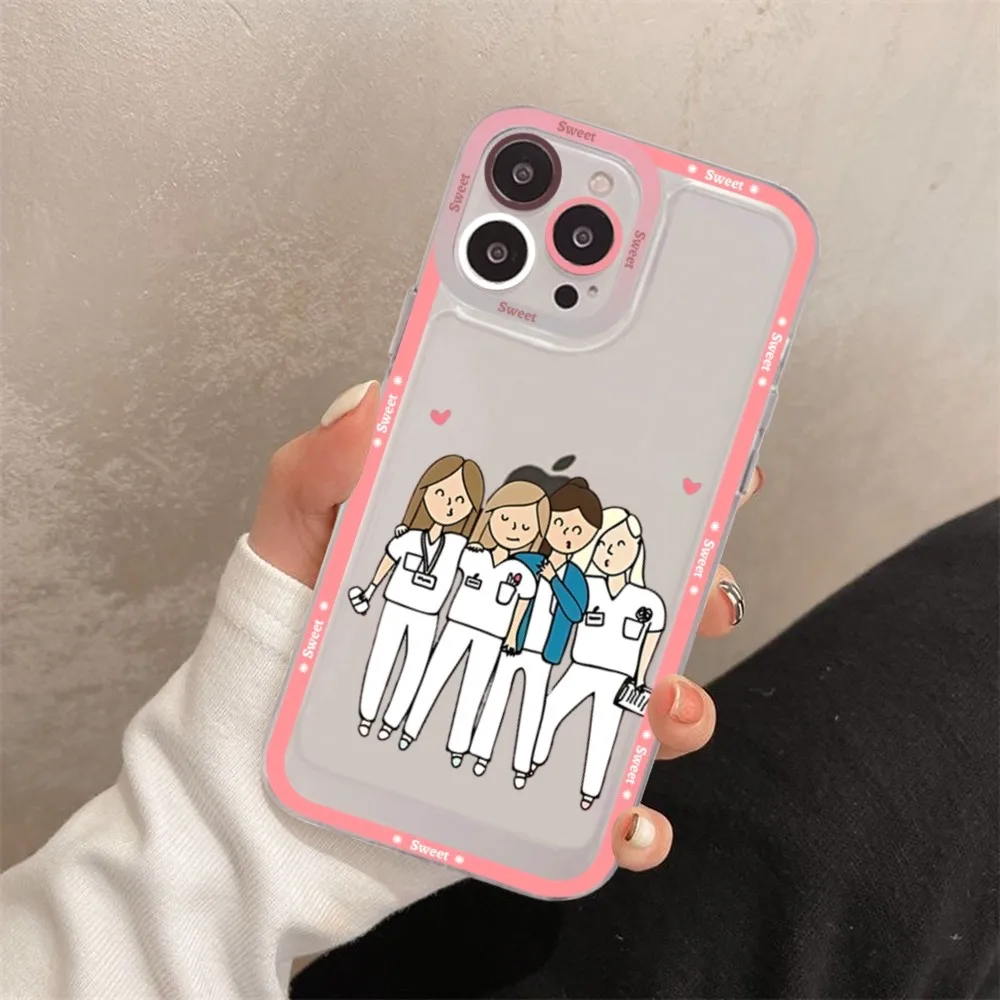 Nurse Medical Supplies Phone Case For iPhone 11 12 13 14 Mini Pro Max XR X XS TPU Clear Case